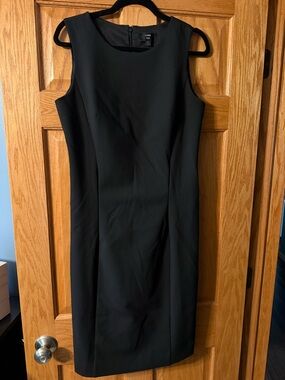 J. Crew 365 Black Sleeveless Midi Sheath Dress